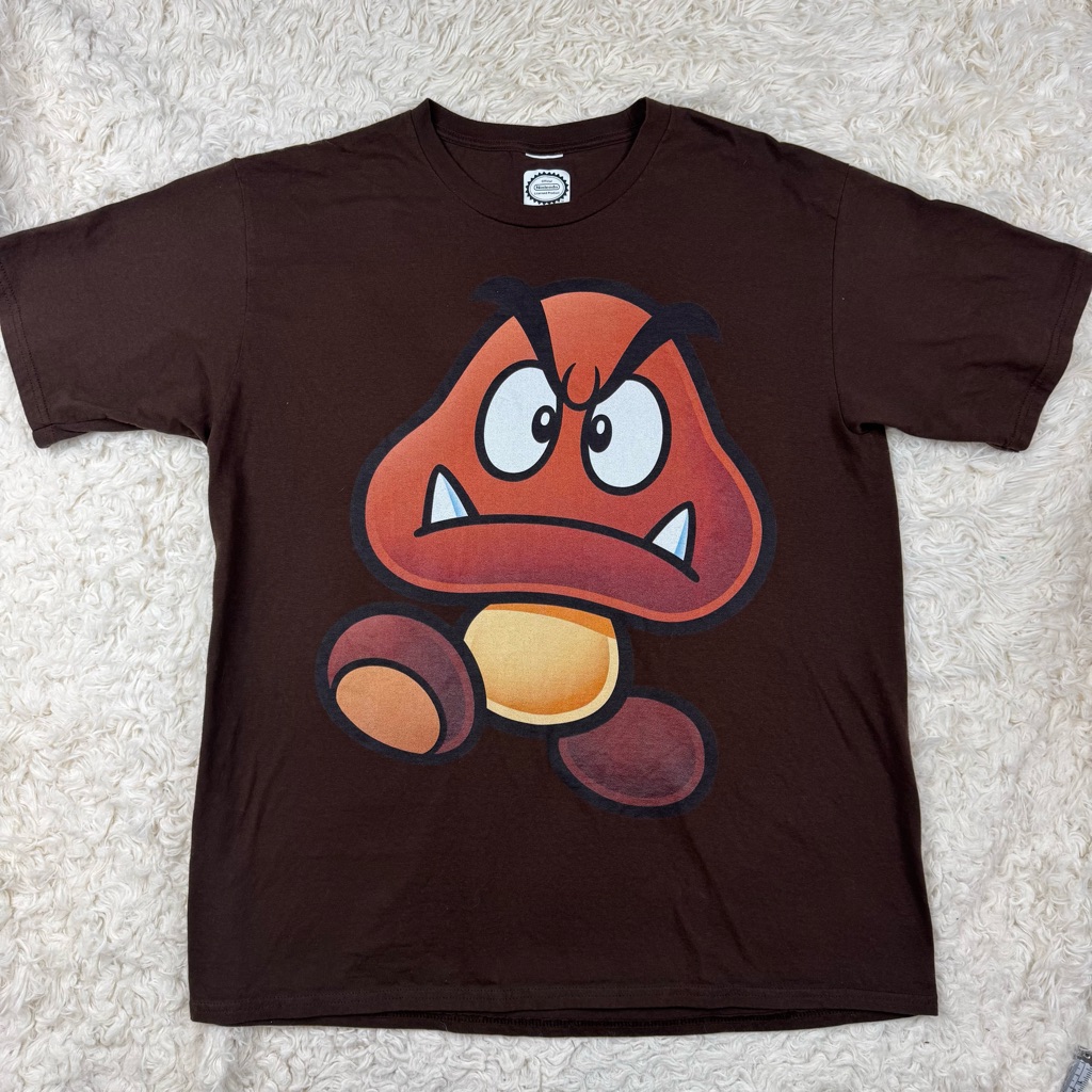 Nintendo Goomba Mushroom Shirt Size L Official Licensed Product